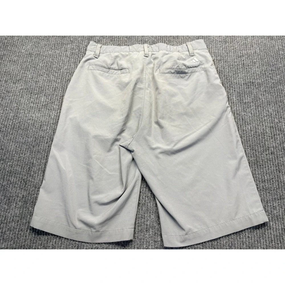 Adidas Mens Gray Golf Shorts Size 30 Flat Front Performance Activewear